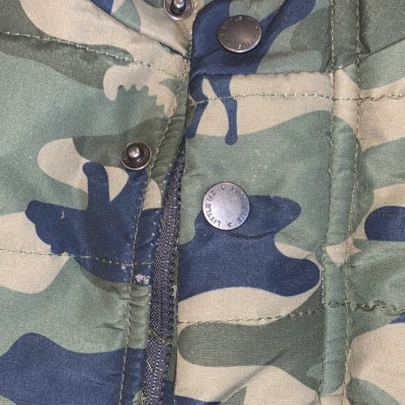 Little Me Green Camouflage Animals Puffer Vest - Picture 3 of 5